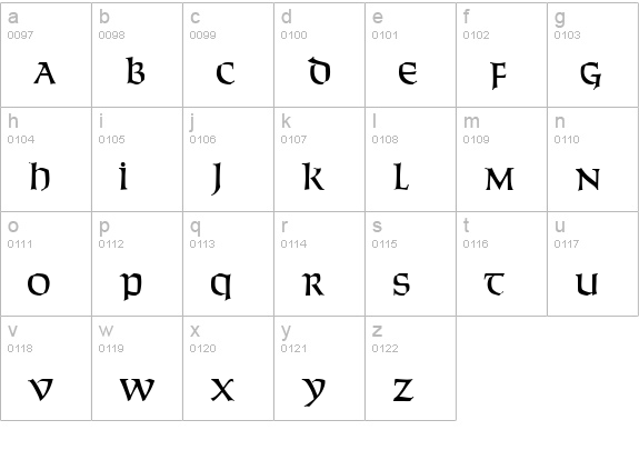 Solemnity lowercase a-z preview
