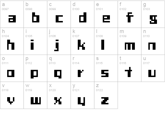Solvalou lowercase a-z preview
