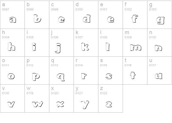 Somora lowercase a-z preview