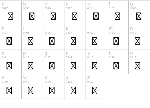 Sonata Std Medium lowercase a-z preview
