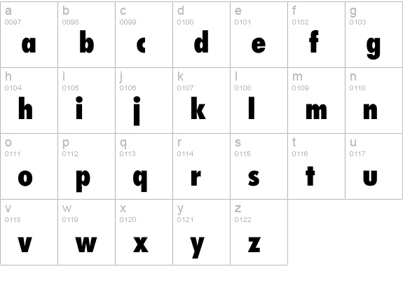 Souerson_ExtraBold-Normal lowercase a-z preview