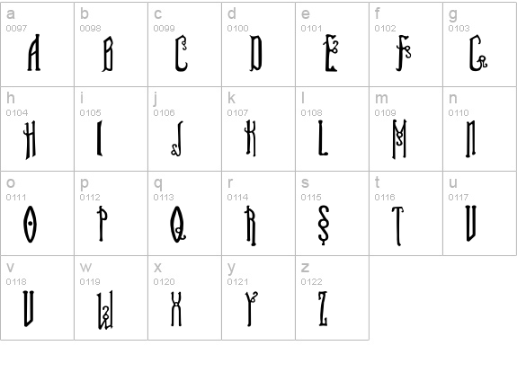 Soul Reaver lowercase a-z preview