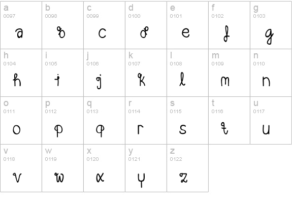 Soulmate lowercase a-z preview