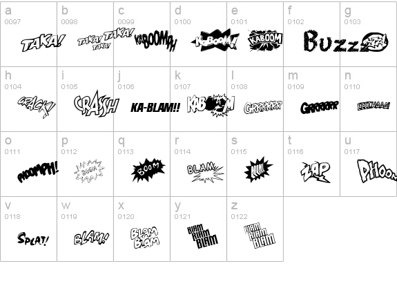 Sound FX lowercase a-z preview