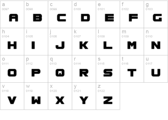 Spac3 halftone lowercase a-z preview