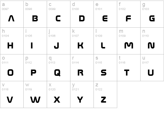 Space Bold lowercase a-z preview