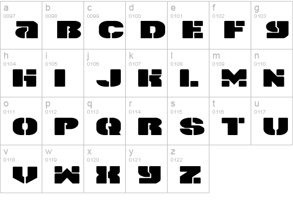 Space Cruiser Expanded lowercase a-z preview