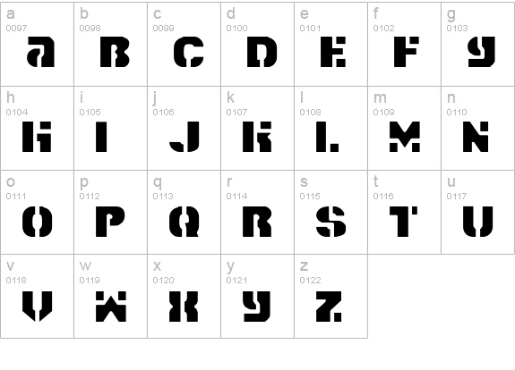 Space Cruiser Light lowercase a-z preview