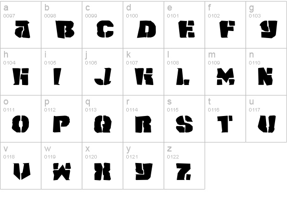Space Junker lowercase a-z preview