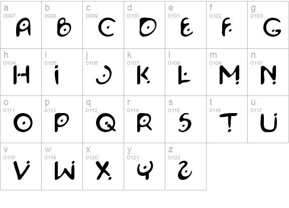 Space Pontiff lowercase a-z preview
