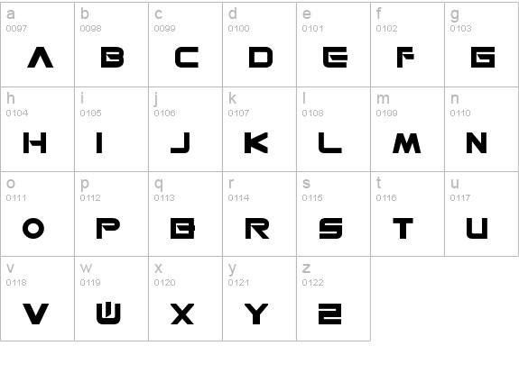 Space Station 77 lowercase a-z preview