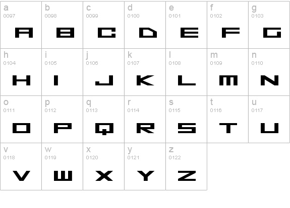 Space Superstars
 lowercase a-z preview