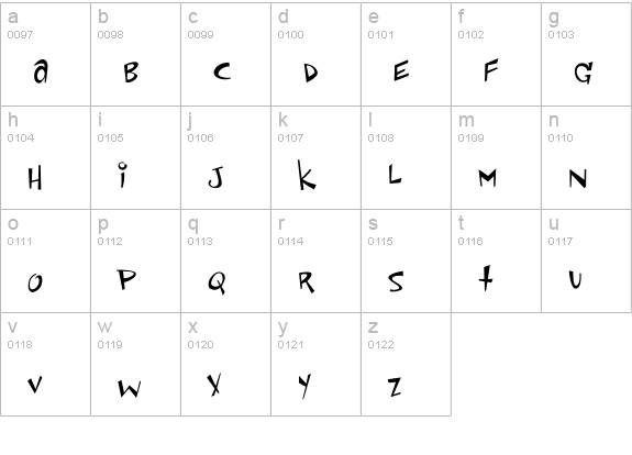 Space Toaster lowercase a-z preview
