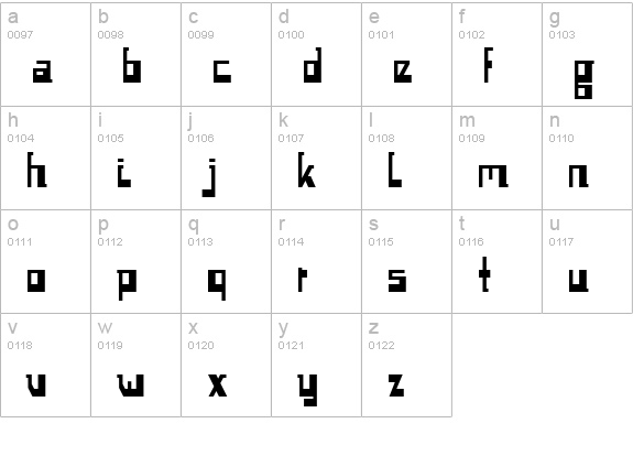 Space worm lowercase a-z preview
