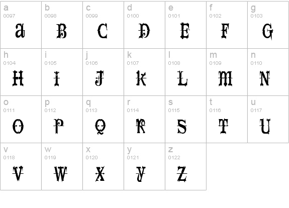 SpaceIveyCondensed lowercase a-z preview