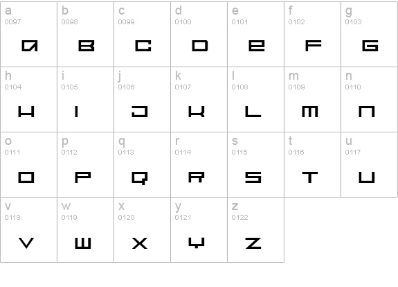 SpaceMonkey lowercase a-z preview