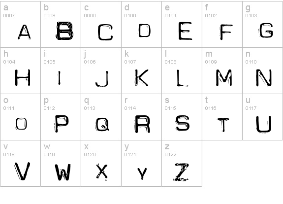 Spacesuit lowercase a-z preview