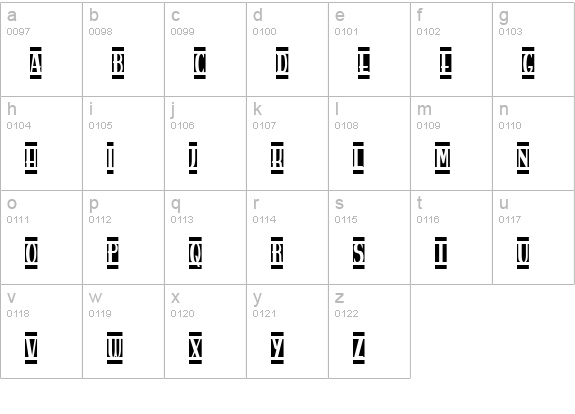 spanky's bungalow blanco lowercase a-z preview