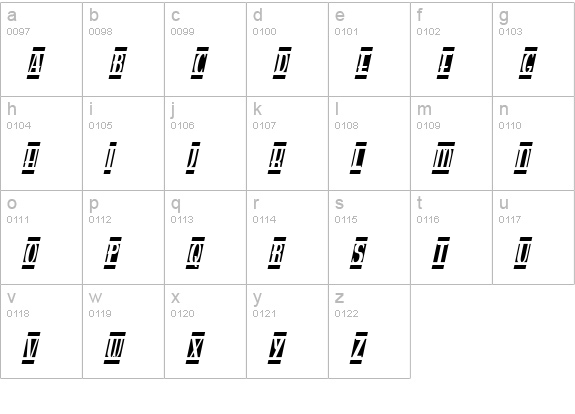 spankys bungalow blanco italico lowercase a-z preview