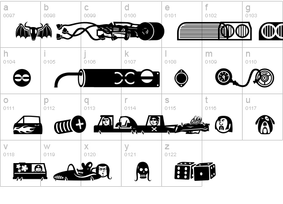 SparePartsToo lowercase a-z preview