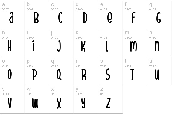 Sparkly Hearts
 lowercase a-z preview