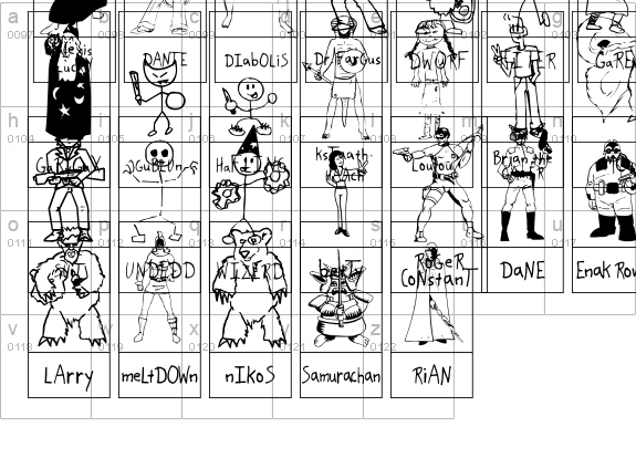 SPARKS Scrapbook 2001 lowercase a-z preview