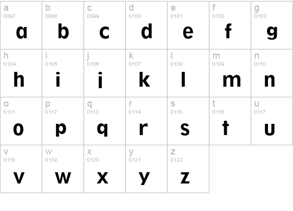 Spartan Heavy Classified lowercase a-z preview