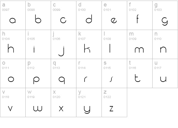 Spats SSi lowercase a-z preview