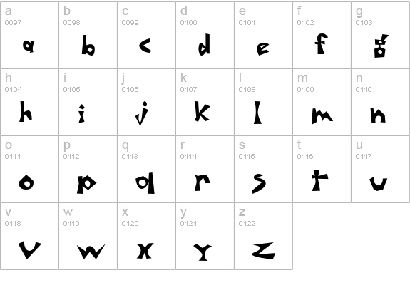 Speed Bump lowercase a-z preview