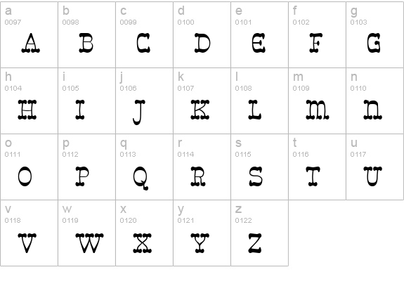 Spicandspan lowercase a-z preview
