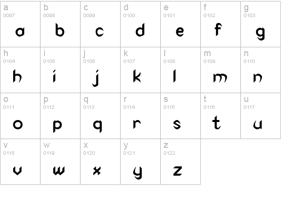 Spike-Condensed Bold lowercase a-z preview