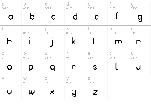 Spike Normal lowercase a-z preview