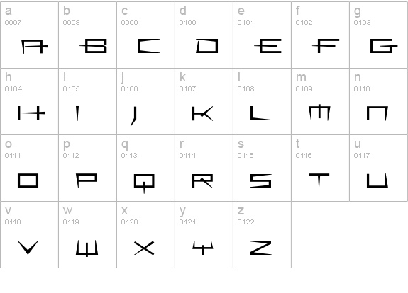 Spike-Regular lowercase a-z preview