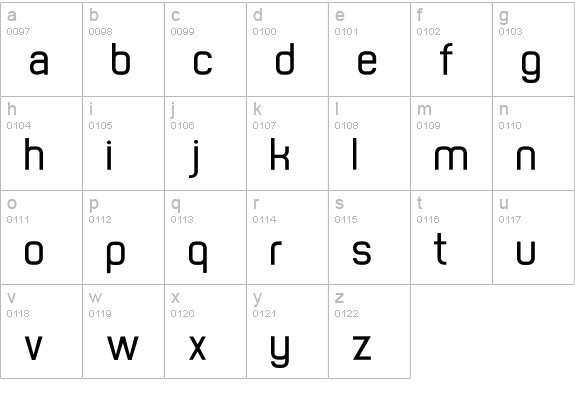 Spinn-Regular lowercase a-z preview