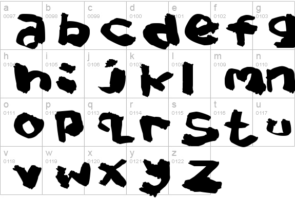 Splat Brush
 lowercase a-z preview