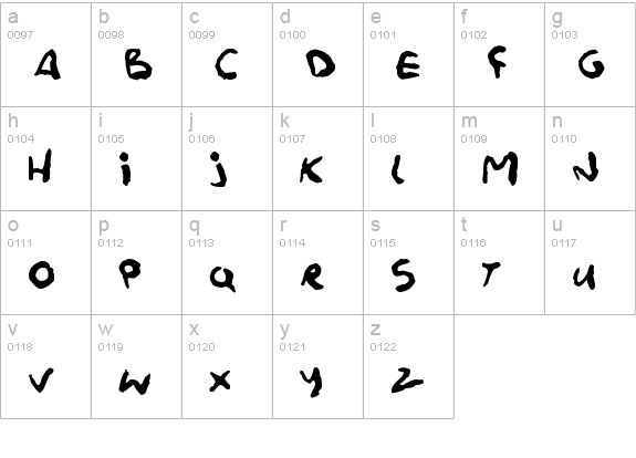 Splatink
 lowercase a-z preview