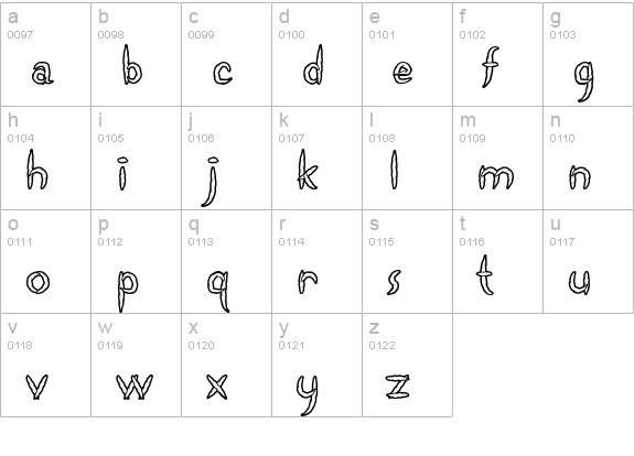 Spliffs lowercase a-z preview