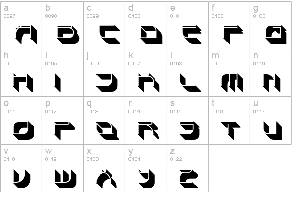 Spondulix NF lowercase a-z preview