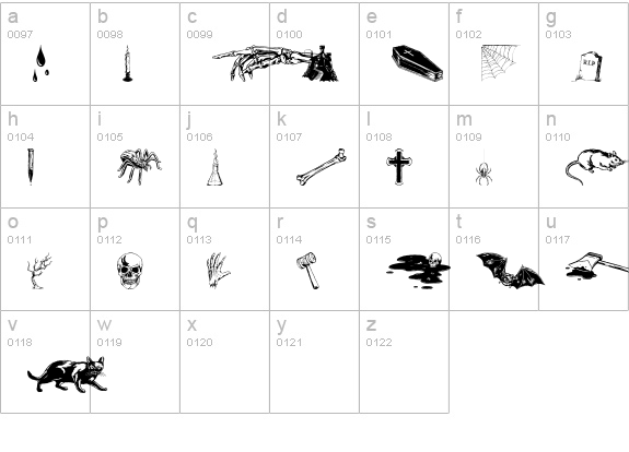 Spookie Ookie lowercase a-z preview