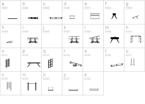 Sport lowercase a-z preview