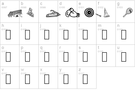Sporting Club Trial Version lowercase a-z preview