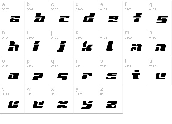 Sportswear-EFaster lowercase a-z preview