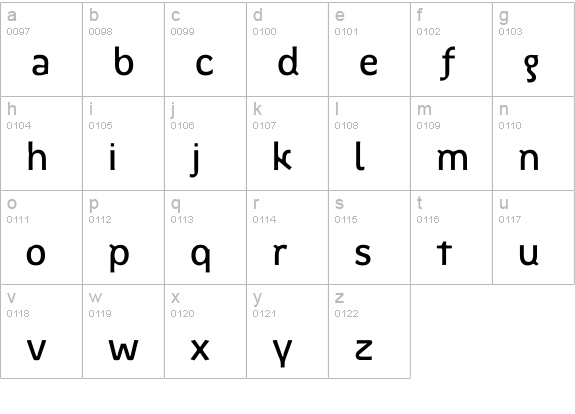 Spotka AlternateMedium lowercase a-z preview