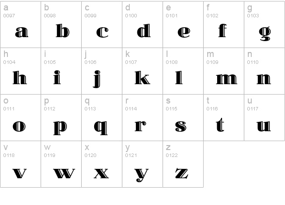 Spotlight Std lowercase a-z preview