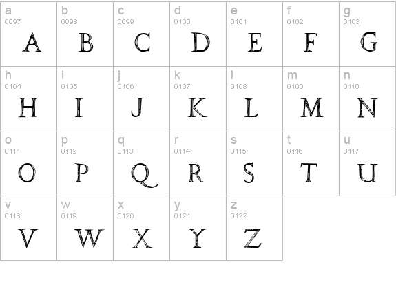SPQR lowercase a-z preview
