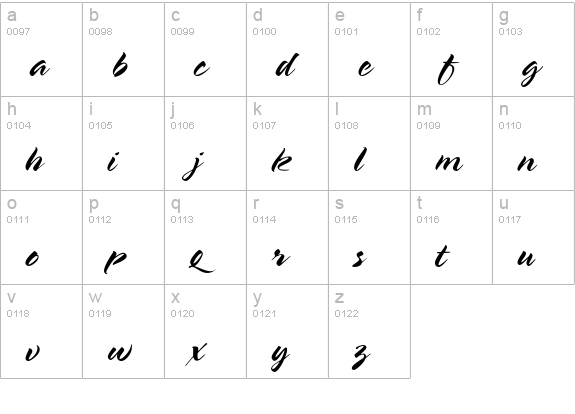 Spring lowercase a-z preview