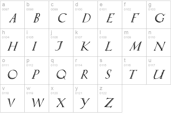 Springtime Capitals lowercase a-z preview