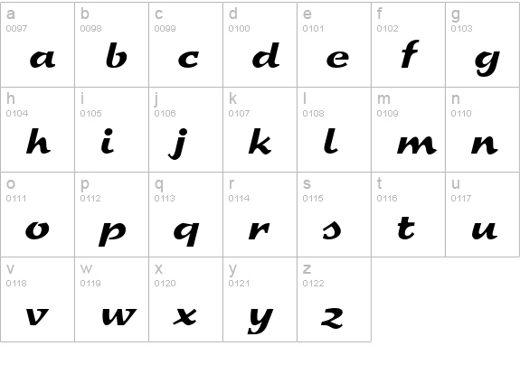 Sprint Regular lowercase a-z preview