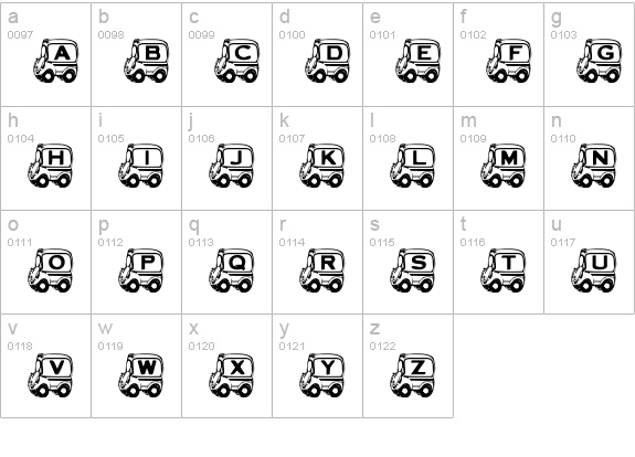 SPs School Bus lowercase a-z preview
