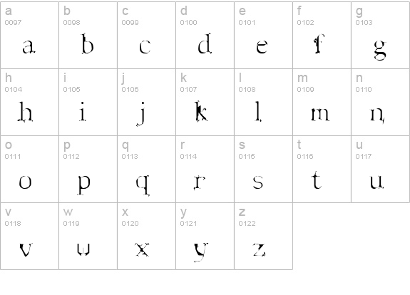 Spyhink lowercase a-z preview